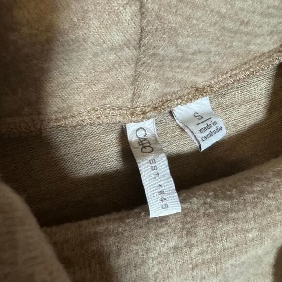 Cato Tan Cowl Neck Long Sleeve Sweater Size S - Picture 4 of 5